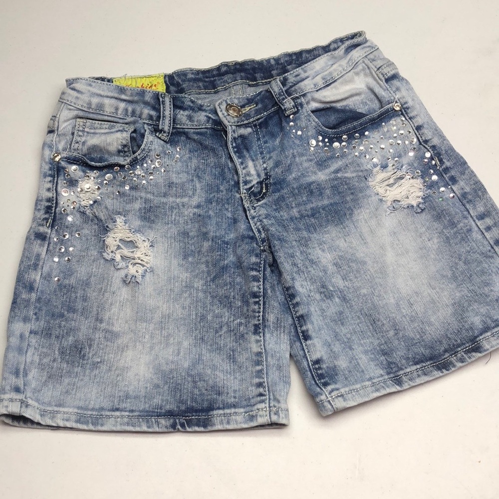 MACHINE CRYSTAL STUD JEAN SHORTS SZ M/28x8 ⭐️